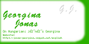 georgina jonas business card